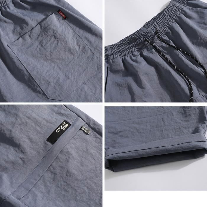 Short D’entraînement Homme Léger 7" : Stretch, Séchage Rapide Avec Poche Zippée