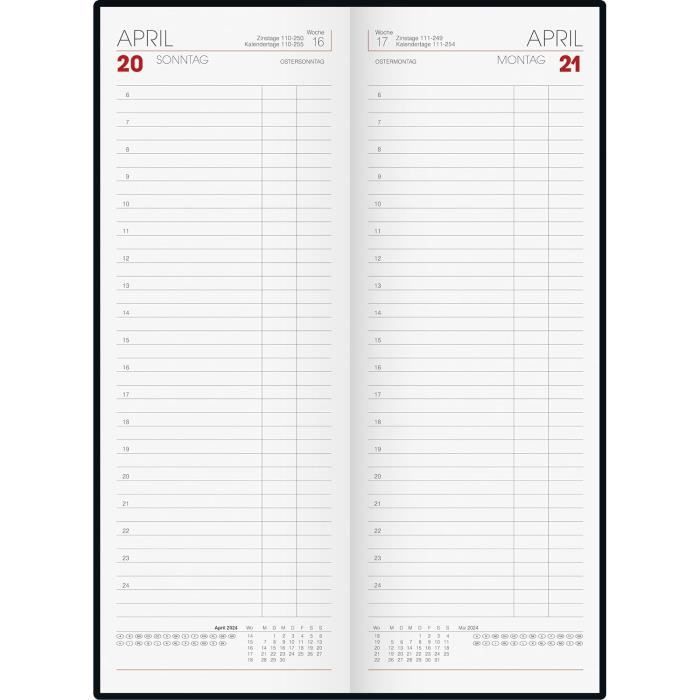 BRUNNEN Daily Calendar Model 785 2024, 1 Page 1 Day, Sheet Size 10.8 X