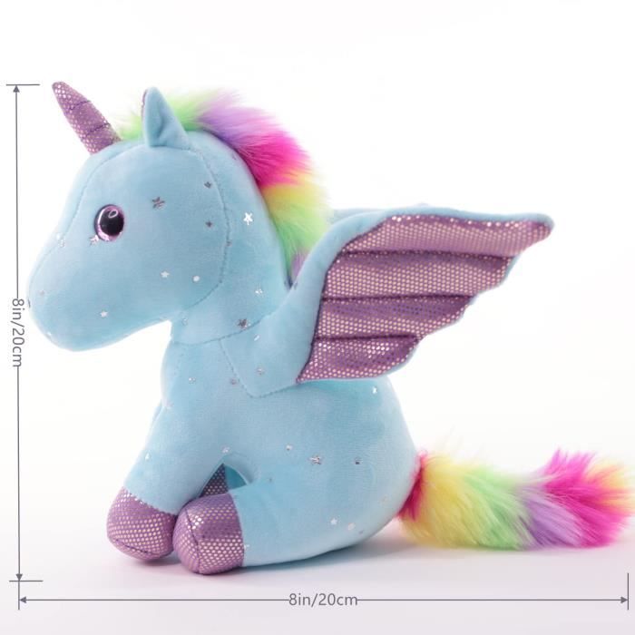 DeAO Peluche Licorne + Livre Coloriage – Coffret 31 Pièces Créatif – Journal Intime, Crayons – Cadeau Fille 3-8 Ans