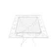 Table de Jardin en Fer Forgé Asina 60 x 60 cm - CLP - Carré - Blanc-2