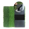 Pwshymi Ruban pour gazon Gazon artificiel d'herbe de pelouse synthétique de bande de couture noire auto-adhésive bricolage adhesif-2