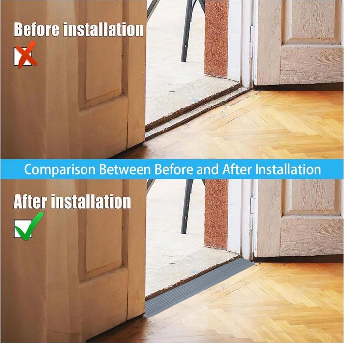 Profilé De Transition, Autocollant, Profil En T, 5 × 300 Cm, En PVC Revetement Plat Pour Seuils De Porte Et Sols De Raccordement Pour Carreaux 97055299