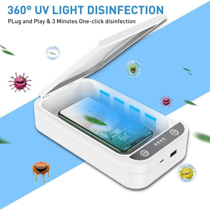 Smartphone Boîte de stérilisation UV Portable USB Désinfection  d'aromathérapie Boîte