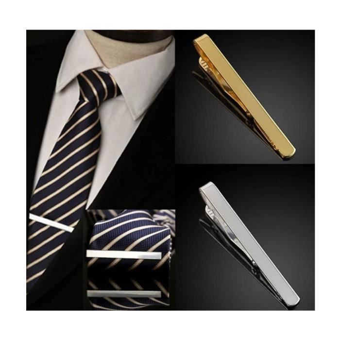 Pince A Cravate Homme Lot De 5 Pinces à Cravate Pour Homme - Coupe Skinny - En Cuivre - Style Professionnel Classique - Pour La Saint-Valentin, Noël, Un Mariage, La Vie Quotidienne