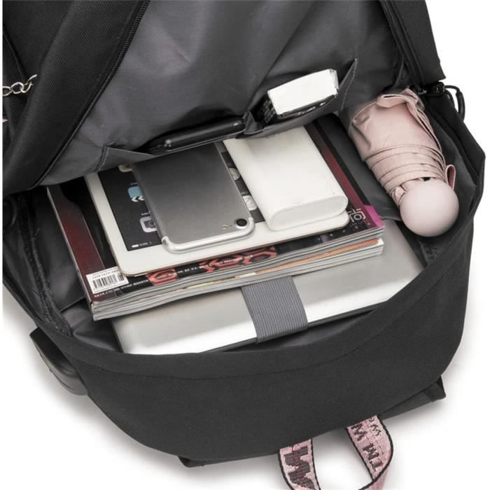 Avec Chargeur USB Cartable Pour Garcons Filles Enfant College Anime Sac a Dos 3D Manga Bookbag Grande Capacite Sac d ecole Cdiscount Bagagerie Maroquinerie