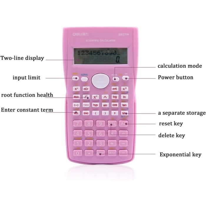 Calculatrice scientifique multifonctionnelle Outils informatiques pour  l'utilisation de bureau scolaire Fournitures étudiants