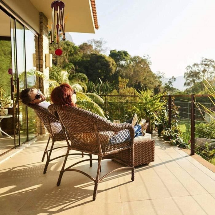 Carillon éolien 18 Tubes Aluminium – Grand Modèle 80 Cm Pour Jardin Ou Intérieur, Son Apaisant Et Durable