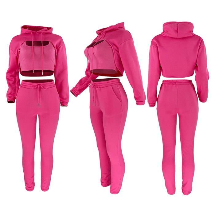 Surv tement Femme Chaud Tenue d int rieur Gym Style D Rose