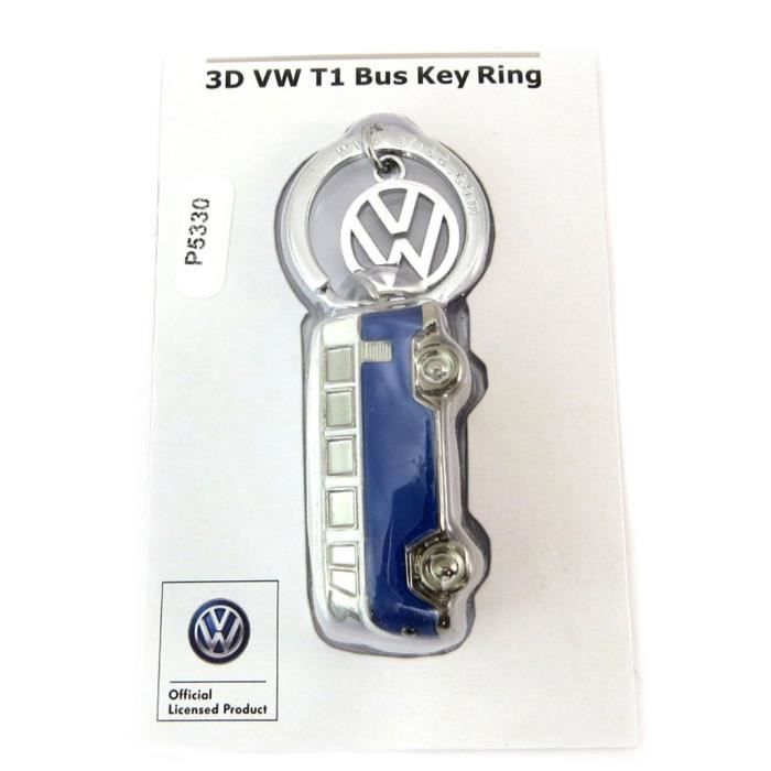 Porte-clés 3D 'Volkswagen' bleu blanc argenté - 45x20 mm [P5330