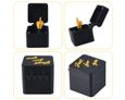 Boite Cadeau Farce Doigt Majeur - Coffret Surprise Puzzle 3D Pour Attrapes (Noir Et Or) - Cadeau Drôle Homme