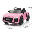 Voiture électrique pour enfant Audi R8 Spyder Rose - Licence officielle Audi - Batterie 12v et télécommande-3