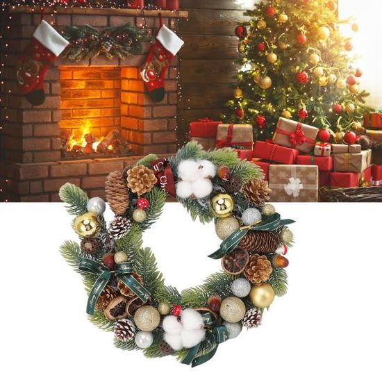 Kit Déco Couronne De Noël HYran – 108 Pièces Avec Pommes De Pin Naturelles, Baies Et étoiles En écorce - 4