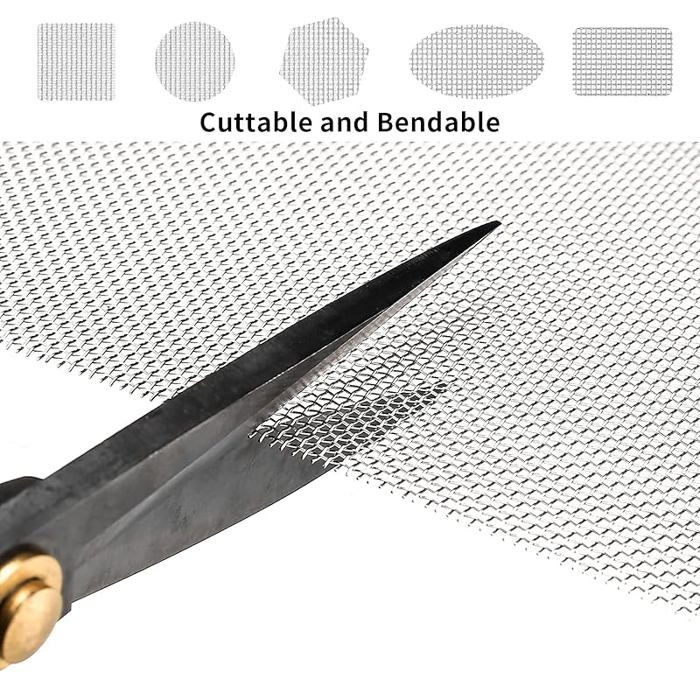 Vandicka Rouleau Grillage Métallique Inox 304 – 2m X 30cm, Maille 20 Anti-Rongeurs Insectes, Protection Aération Et Ventilation