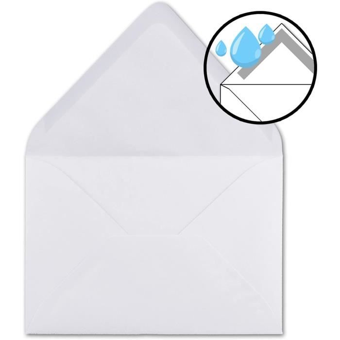 100 Enveloppes C5 Blanc Naturel – 229 X 154 Mm, 110 G/m², à Coller, Sans Fenêtre – Qualité Premium
