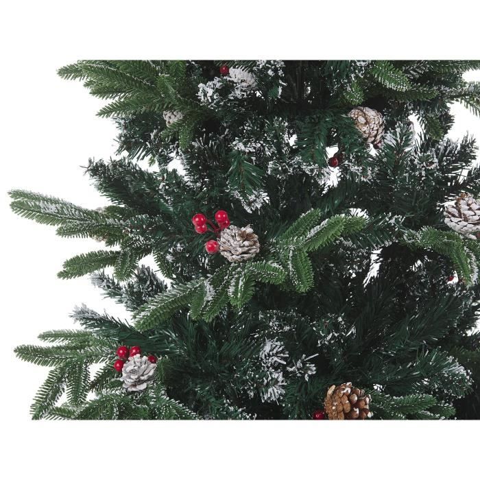 Beliani - Sapin de Noël artificiel effet givré avec décorations 180 cm vert  DENALI
