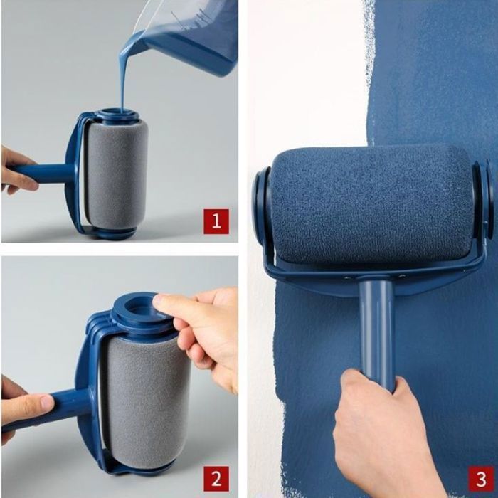 Rouleau de peinture - 10pcs - Couleur Bleu - Facile à utiliser - Avec réservoir - Bricolage