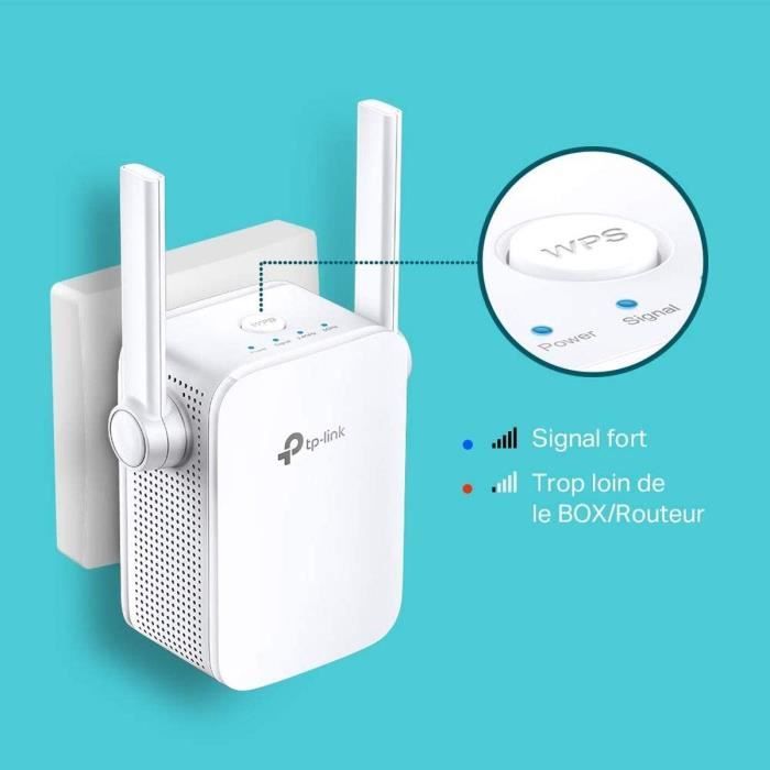 Répéteur WiFi TP-Link RE305 AC1200 - Amplificateur Couverture 120m², Double Bande, Port Ethernet - Compatible Toutes Box