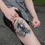 Tatouage éphémère Th325fleur Petit Aquarelle Lion Totem Autocollant Corps Art Bras Flash Faux S Femmes