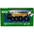 Brio World Locomotive Dorée Puissante à piles - Accessoire son & lumière Circuit de train en bois - Ravensburger - Dès 3 ans --0