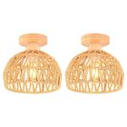 IDEGU Lot de 2 Plafonnier Industriel - Corde de papier Tisse - 20cm*12cm