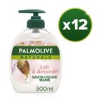 Savon liquide mains - Palmolive - Amande & lait pompe - 300ml - Pack de 11