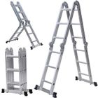 BRAND Échelle Pliante Télescopique Aluminium Multifonction - 3.6m - Articulée