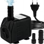 QJRRX Mini pompe à eau (600 L/H, 8W), pompe d'aquarium ultra silencieuse avec hub élevé, avec câble d'alimentation de 1,5 m, 2 buses pour