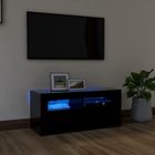 vidaXL Meuble TV avec Lumières LED, Armoire de Télévision, Meuble Télé de Salon, Armoire Basse Salle de Séjour Intérieur, 804320