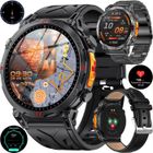 XtraDiTech Montre Connectée GPS Cardio Sport Boussole Altimètre Barométrique AMOLED 1,56 AI Appel 3Bracelets Acier Cuir Silicon
