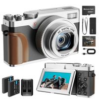 Appareil photo numérique 4K 56mp vlogging caméscope pour YouTube, appareil photo portable pour la photographie avec carte SD 32gb