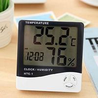 THERMOMETRE - HYDROMETRE Digital LCD Interieur Thermomètre Hygromètre Testeur Humidité Horloge Cadeau NF