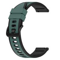 ( vert olive et noir ) Bracelet de montre, Bracelet en silicone bicolore 22 mm, pour Huawei Watch Gt 3, Watch 3, Watch 3 Pro