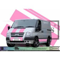 Ford Transit ST sport Van Bandes Latérales - Capot - ROSE -Kit Complet  - Tuning Sticker Autocollant Graphic Decals