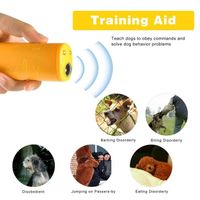 Répulsif portable 3 en 1 pour chiens, appareil d'entraînement pour chiots, avec éclairage, ultrasonique, fournitur AGRAFE - HSY24281