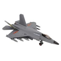 Drfeify Modèle d'avion J-31, alliage de simulation avion de chasse avion de ligne enfants garçon jouet gris 85816