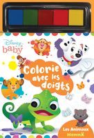 Disney Baby - Colorie avec les doigts - Les animaux - Livre de coloriage avec peinture à doigts - Dès 3 ans