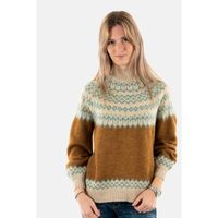 pull hiver superdry slouchy pattern 1he caramel fairisle