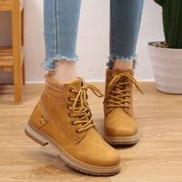 Bottes Femme Mode Grande Taille 36-42 - Jaune - Synthétique - Bout Rond