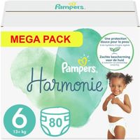 PAMPERS HARMONIE TAILLE 6 80 COUCHES (13-18 KG)