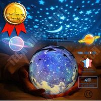 TD® Veilleuse de nuit enfant décoration chambre intérieur cosmos projecteur d'étoiles fonction projection ciel étoilé lumière effet