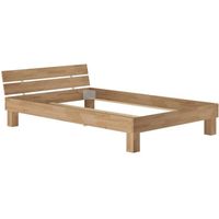 Lit Futon Pin Massif 140x200cm - Design Moderne Sans Tête De Lit - Cadre Lit Adulte Naturel