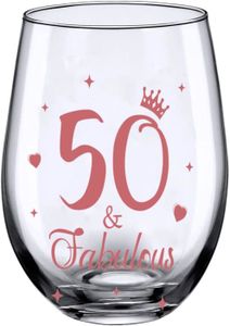 Coupe à Champagne Cadeaux pour 50e anniversaire, hommes et femmes Ch