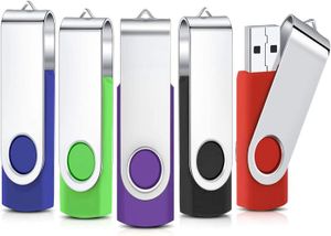 Lot De 5 Clés USB 8 Go Pivotantes EASTBULL - 5 Couleurs Avec Dragonnes - Rotation 360°, Sans Capuchon, Compatible PC/Mac - Idéal Pour Stockage, école, Bureau - 7