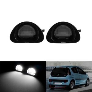 ANG RONG Blanc LED Eclairage Plaque d'immatriculation 6340E2 Pour Peugeot 107 Citroen C1 