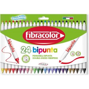 Fibracolor Colormaxi Feutre non permanent couleurs assorties encre à l'eau  3-6 mm large pack de 36 - Cdiscount Beaux-Arts et Loisirs créatifs