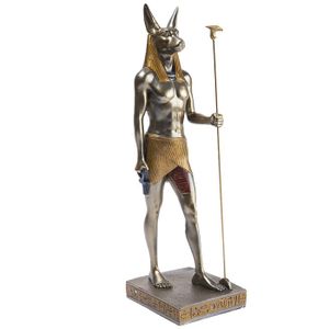 STATUE - STATUETTE Statuette Dieu Égyptien Anubis - Teinte Bronze Dor
