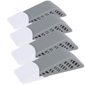 Sans Fixation Percer Fonctionne sur Carrelage Tapis de Sols en Bois et Stratifi/é Surfaces Shackcom 2pcs But/ées Arr/êts de Porte Door Stoppers Noir en Antid/érapante Caoutchouc et Acier Inoxydable