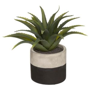 FLEUR ARTIFICIELLE Plante verte artificielle Aloe Vera 28cm - SILUMEN