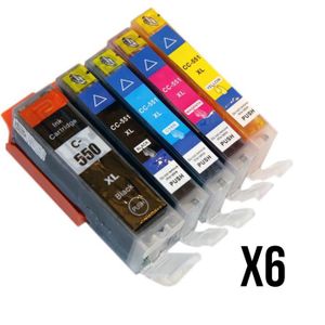 Lot De 10 Cartouches D'encre Compatibles Pour Canon PGI550 CLI551 - Avec Puces, Pour Imprimante MG 5450S