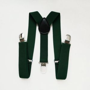 BRETELLES Vêtements - lingerie,Bretelles élastiques pour bébés garçons et filles,Clips au dos en Y,couleur unie- blackish green